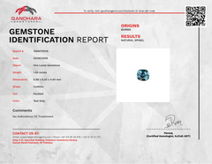 1.56 Carats Teal Gray Spinel – Cushion Cut Natural Burmese Gemstone