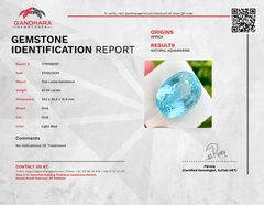 63.85 Carats Blue Aquamarine Gemstone