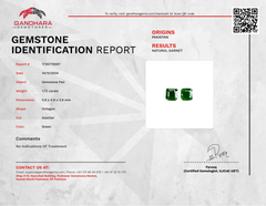 1.72 Carats Demantoid Garnet Pair