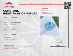 Deep Blue Aquamarine 11.60 carats Cushion Cut Natural Madagascar's Gem