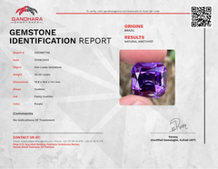 Royal Purple Color Amethyst 30.20 carats Cushion Cut Natural Brazilian Gemstone