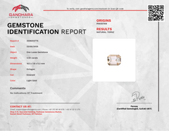 3.50 Carats Topaz Stone Emerald Cut