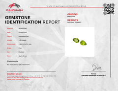 3.62 Carats Pear Shape Peridot Pair