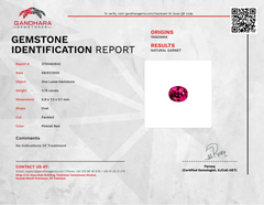 3.70 Carat Pinkish Red Garnet Stone