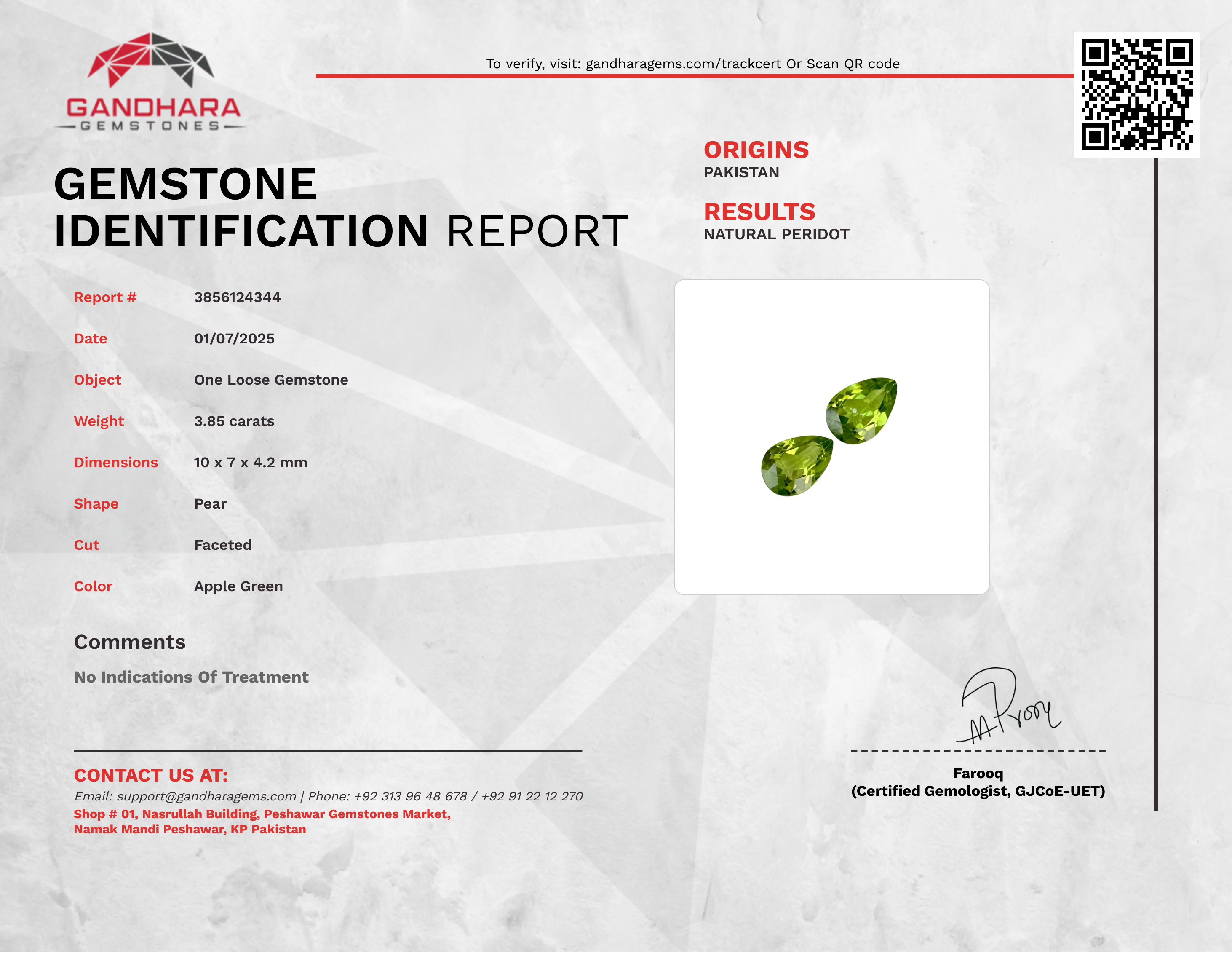 3.85 Carats Green Pear Peridot Pair