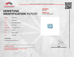 6.05 Carats Light Blue Aquamarine Stone