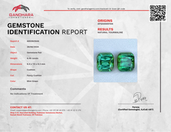 6.46 Carat Mint Green Tourmaline Pair