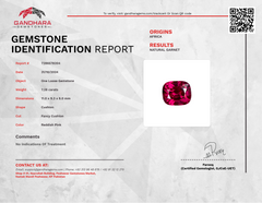 7.28 Carats Reddish Pink Garnet Stone