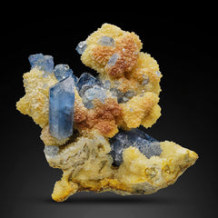 Celestite Cluster with Calcite Matrix