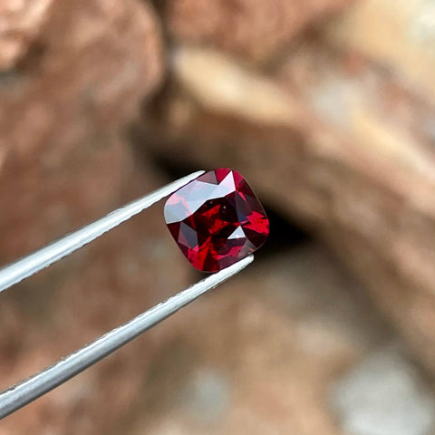 1.50 Carats Red Burmese Cushion Spinel