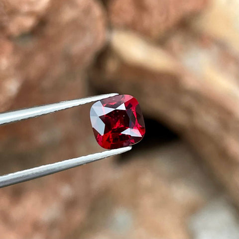 1.50 Carats Red Burmese Cushion Spinel