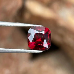 1.50 Carats Red Burmese Cushion Spinel