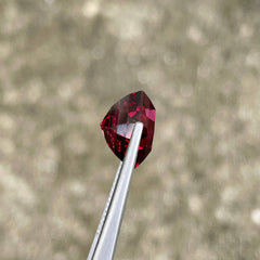 8.00 Carat Purplish Pink Garnet Cushion Cut