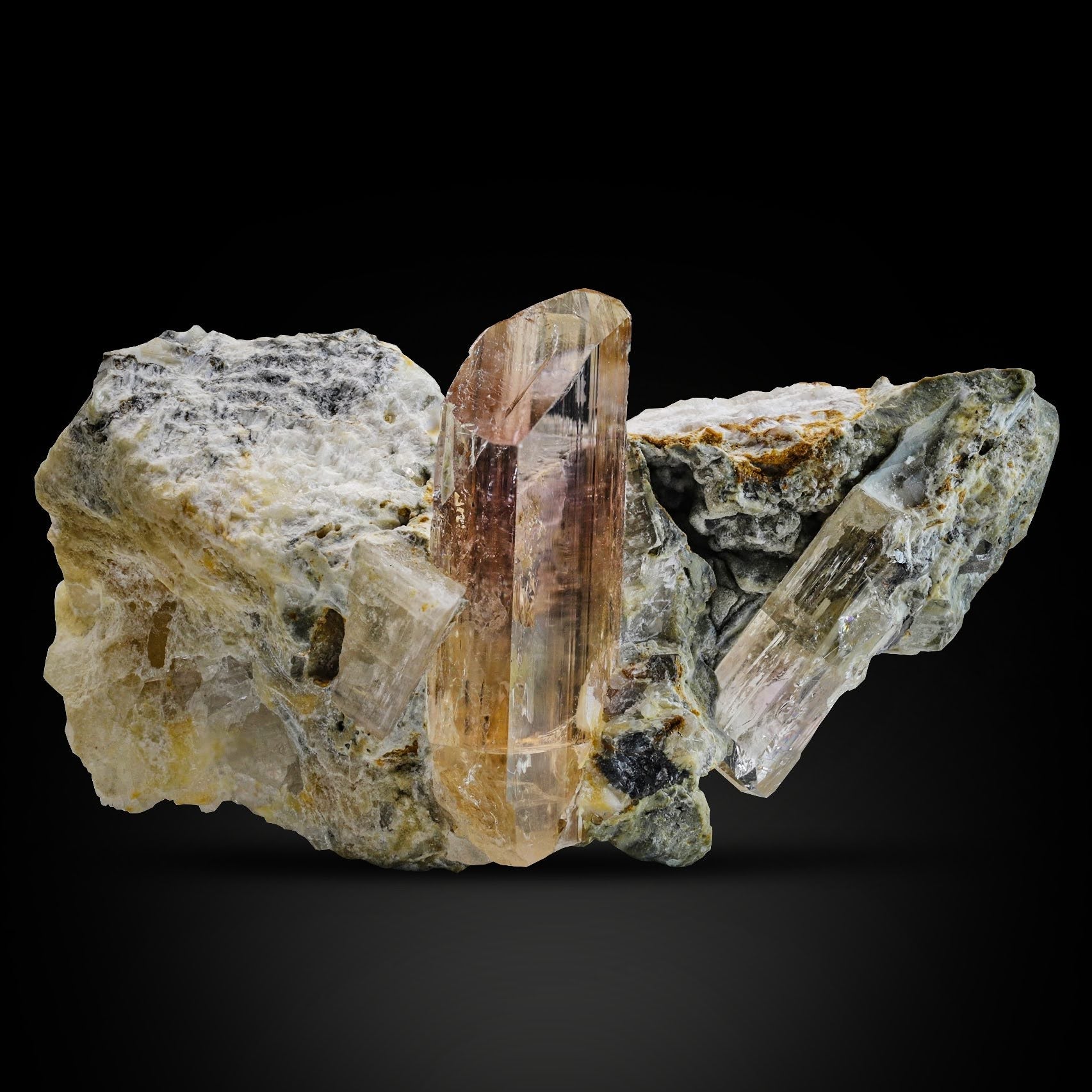Imperial Topaz Positioned on Matrix 