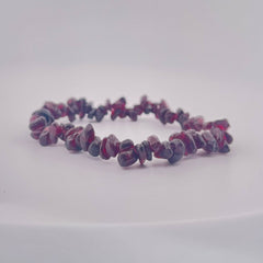 Handmade Garnet Stone Beaded Bracelet