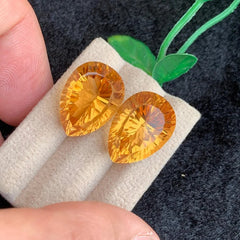 30.37Ct Natural Citrine Pair
