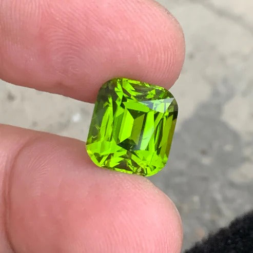 8.95ct Green Peridot Cushion Cut