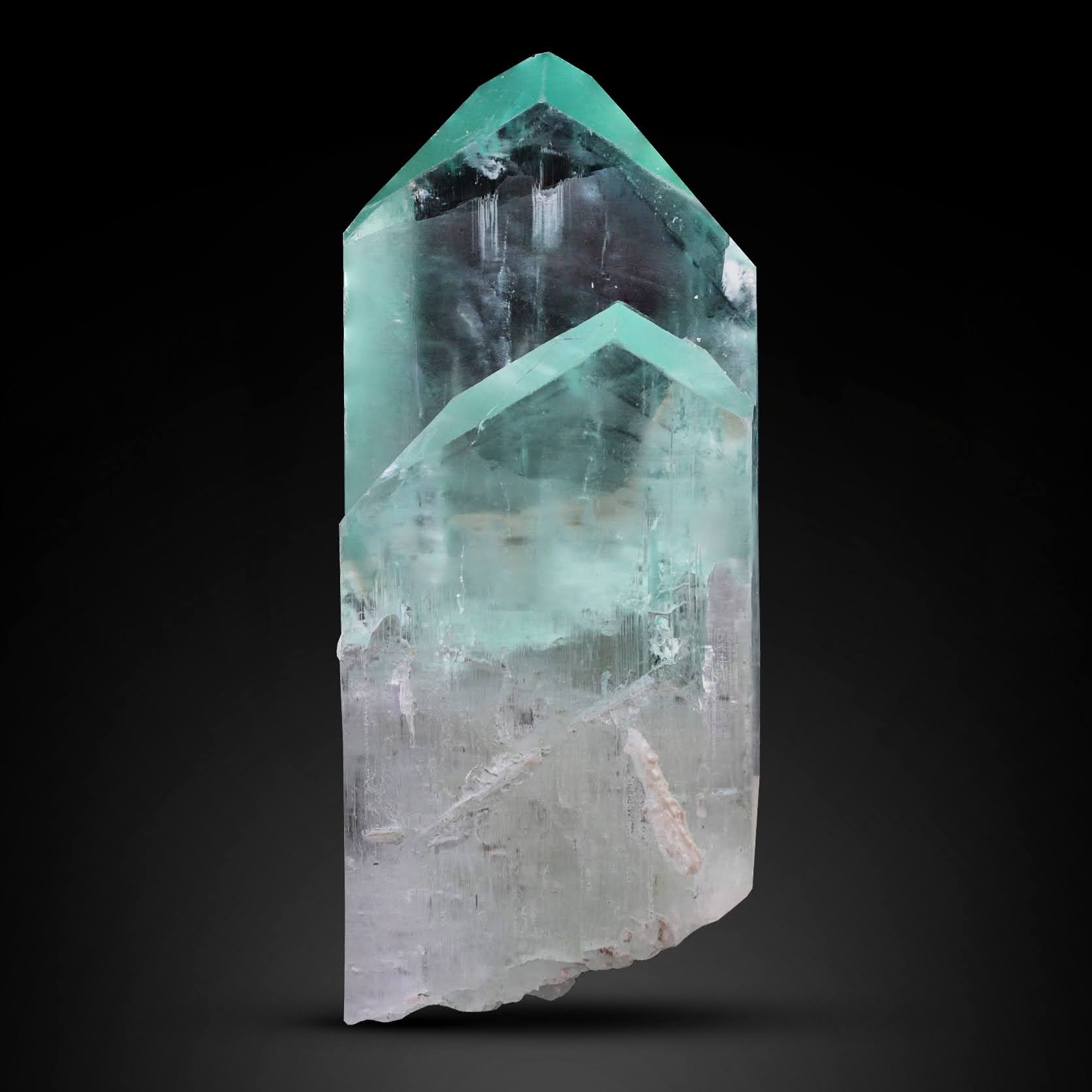 Hiddenite Kunzite with Secondary Crystal