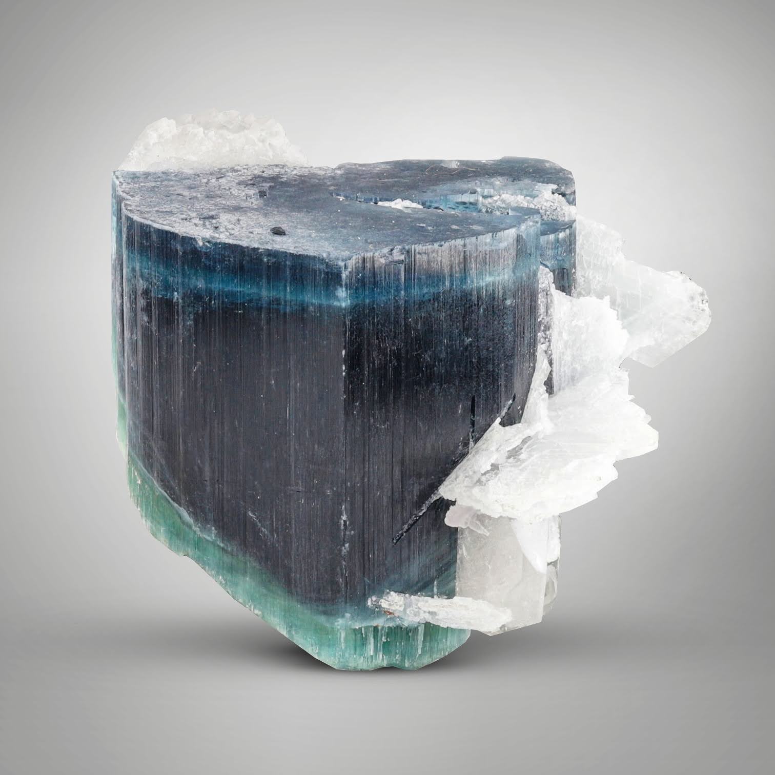 Bi Color Indicolite Tourmaline Crystal
