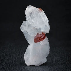 Red Hassonite Garnets on Quartz