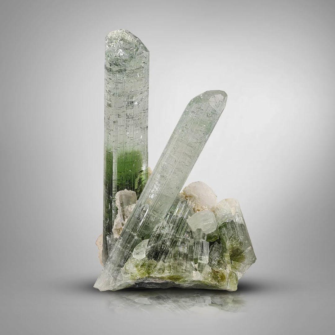 Free Standing Green Tourmaline Crystal