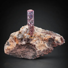 Pink Topaz Crystal on Calcite Matrix