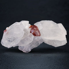 Red Hassonite Garnets on Quartz