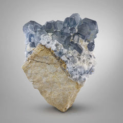 Celestite Crystal Cluster on Matrix