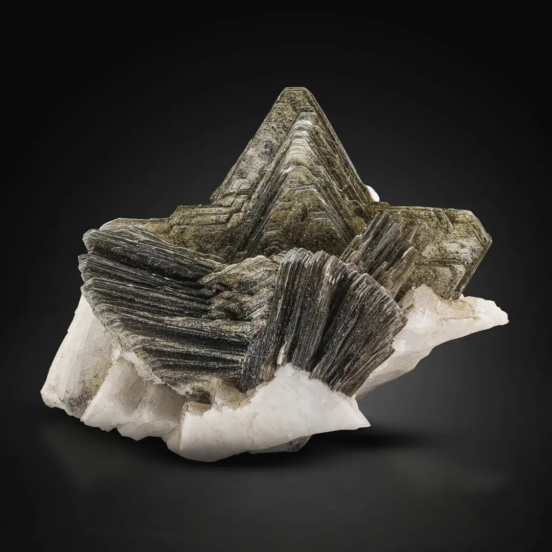 Buy Star Shape Mica Crystals on Albite | at GandharaGems | Gandhara Gems