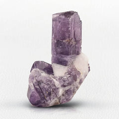 Purple Scapolite Crystal on Calcite