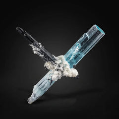Black Tourmaline with Aquamarine