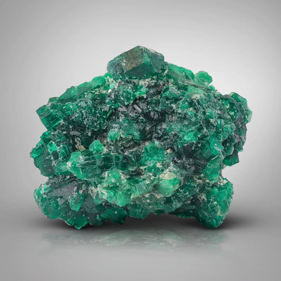 Emerald Aggregate with Great luster