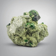 Vibrant Demantoid Garnet on Matrix