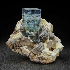 Aquamarine Crystal with Albite Matrix