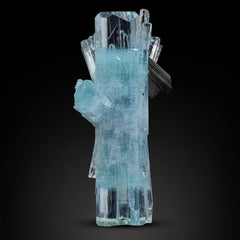 tie of double terminated Aquamarine with Black Tourmaline From Pakistan