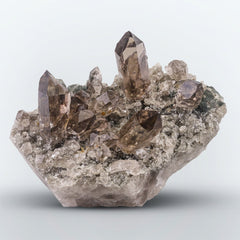 Smokey Quartz Cluster on Matrix