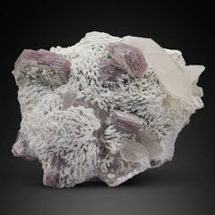 Lepidolite Crystals on Cleavelandite