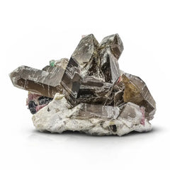 Smoky Quartz Cluster with Tourmaline