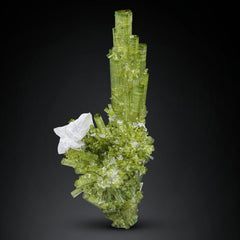 Green Tourmaline with Rare Hambergite