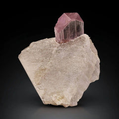 Pink Kunzite Crystal on Albite Matrix