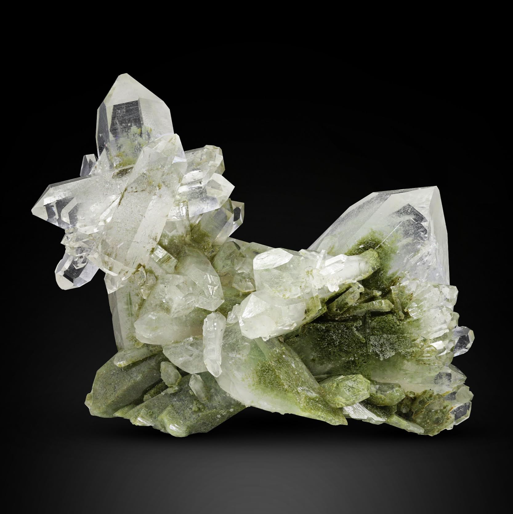 Green Chlorite Quartz Crystals