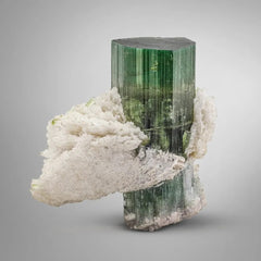 Green Tourmaline with Cleavelandite