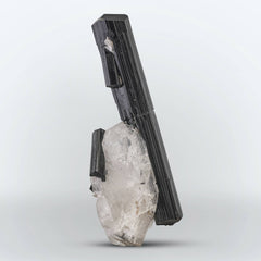 Balck Tourmaline Crystals with Quartz