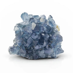 Dark Blue Celestite Cluster on Calcite