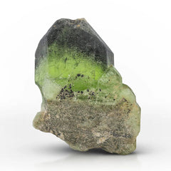 Green Peridot with Lugwigite-Vonsenite