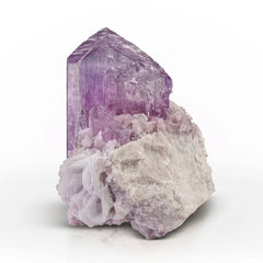 Pink Kunzite Crystal on Cleavelandite