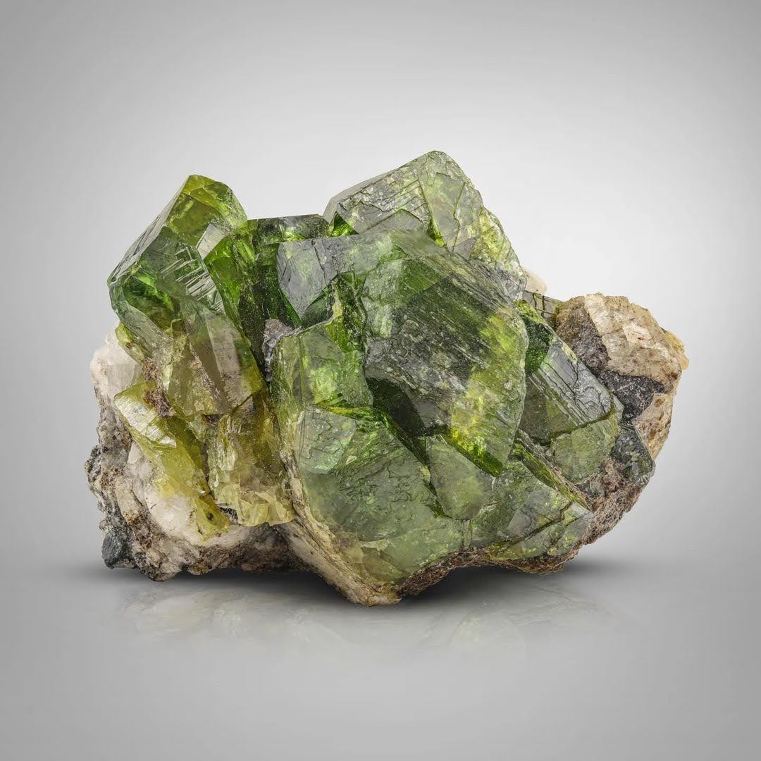 Titanite Crystals with Calcite