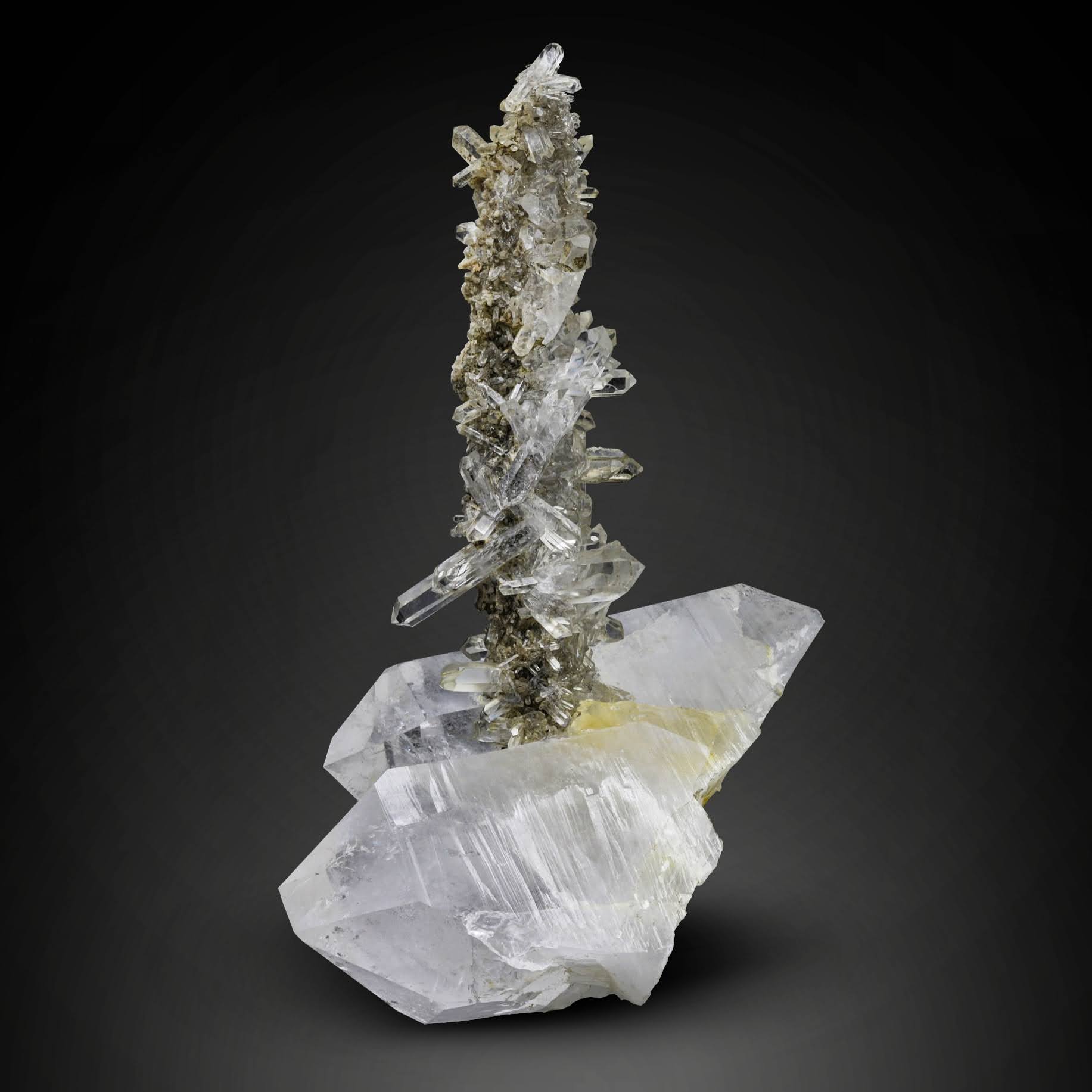 Chlorite Quartz Cluster on Matrix