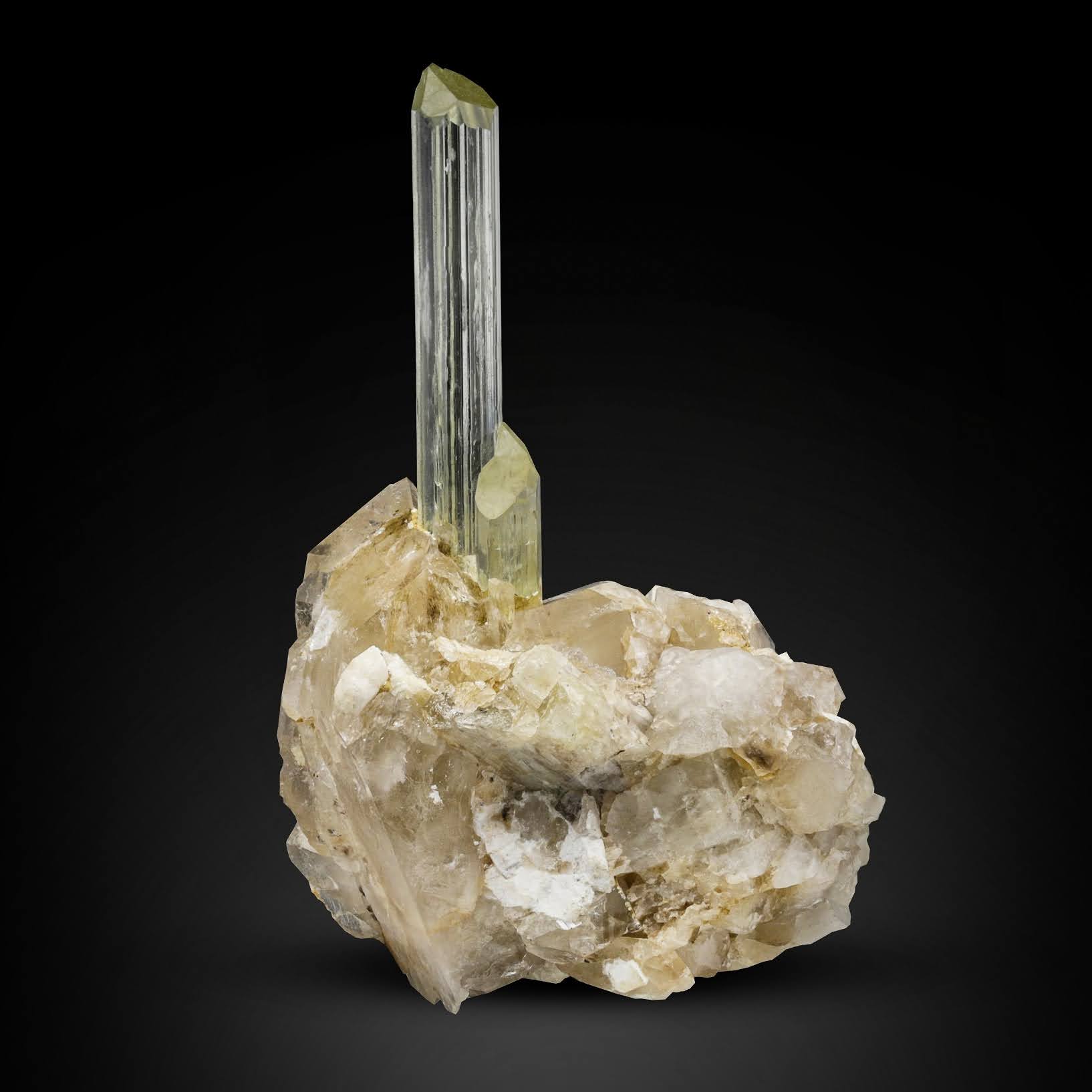 Triphane Crystal on Smoky Quartz