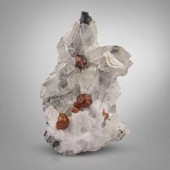 Garnet Crystals on Quartz with Schorl